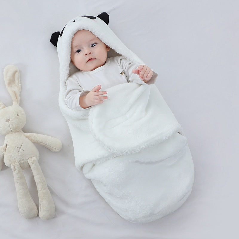 Newborn Baby Swaddle Blanket with Cartoon Design