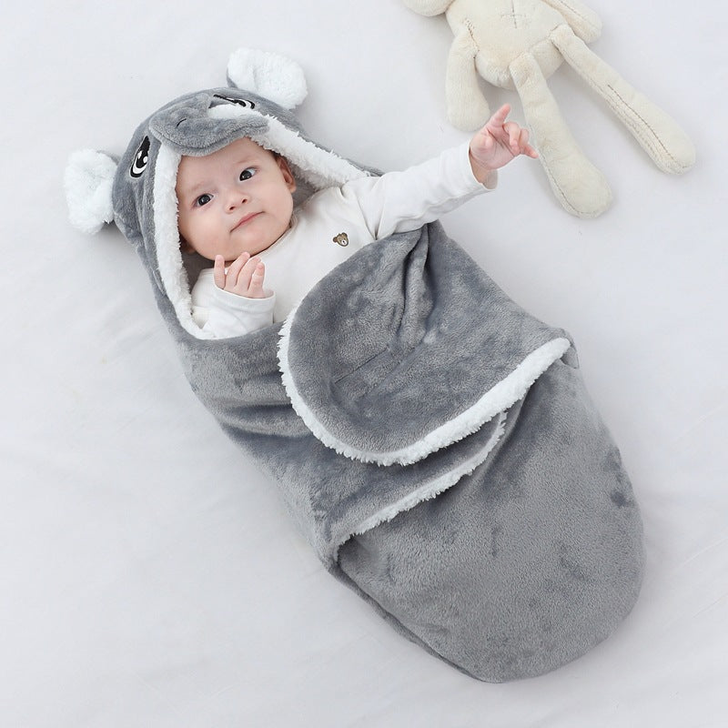 Newborn Baby Swaddle Blanket with Cartoon Design
